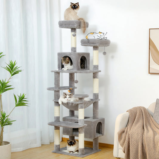 Grand Arbre à Chat pour Chats d'Intérieur - 72"